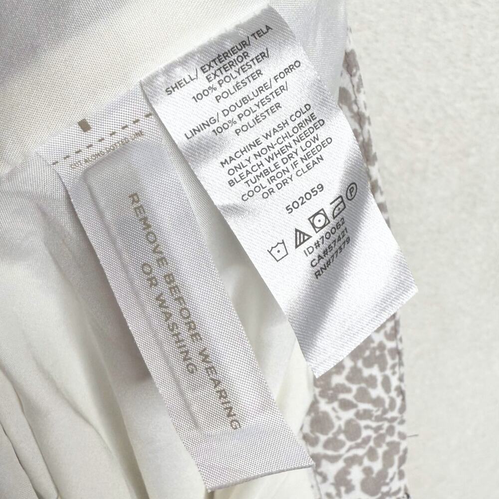 Ann Taylor Pleated Snakeskin Accordion Midi Skirt Size 6P White Gray Office - Picture 8 of 9